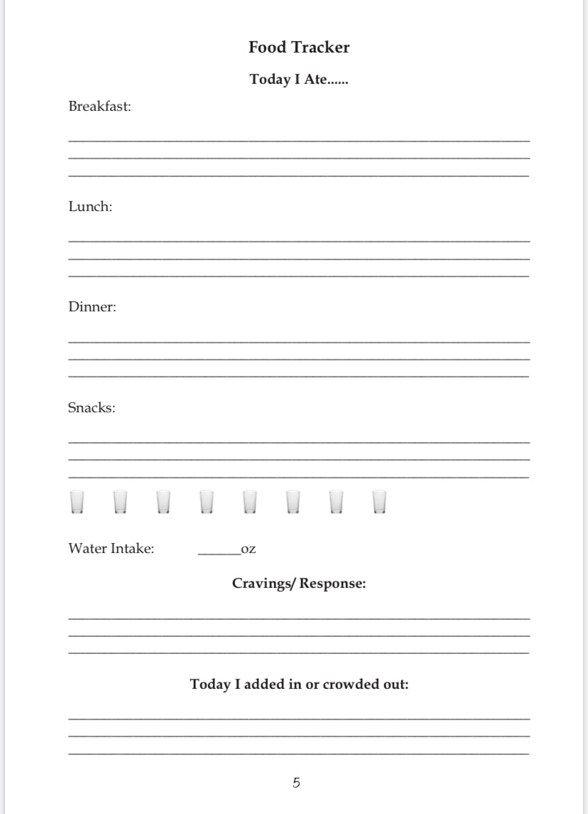 A Healthy You! Guided Journal for Food Tracking, Mindfulness, and Self-Care
