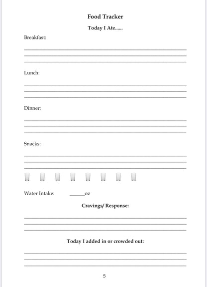 A Healthy You! Guided Journal for Food Tracking, Mindfulness, and Self-Care