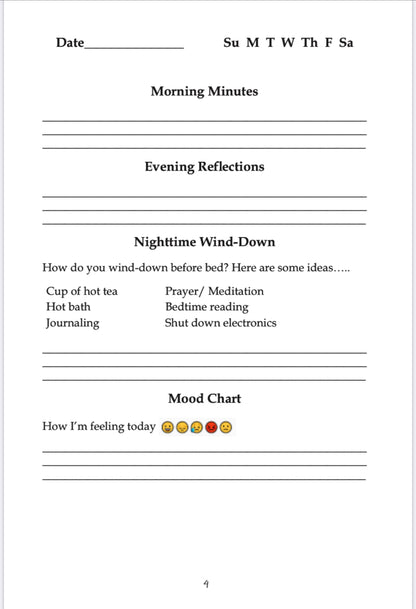 A Healthy You! Guided Journal for Food Tracking, Mindfulness, and Self-Care